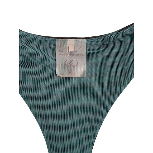 Calia Racerback Striped Tank Top Athletic Running Gym Carrie Underwood Green XL - Picture 3 of 12